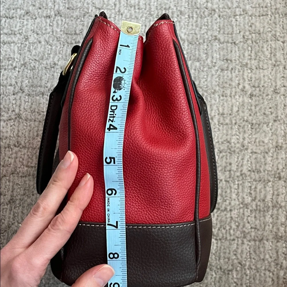 Tignanello Red and Brown Satchel - Picture 6 of 10